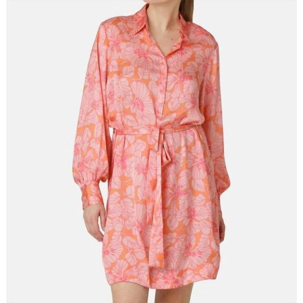 NEW KARMAMIA millie dress in gardenia tangerine